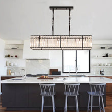 Load image into Gallery viewer, 6 - Light Dimmable Kitchen Island Square / Rectangle Chandelier