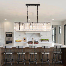 Load image into Gallery viewer, 6 - Light Dimmable Kitchen Island Square / Rectangle Chandelier