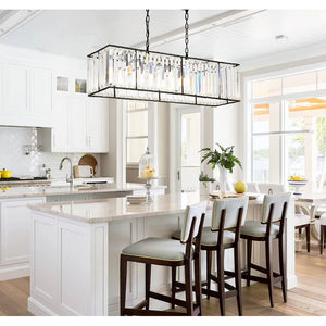 6 - Light Dimmable Kitchen Island Square / Rectangle Chandelier