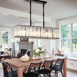 6 - Light Dimmable Kitchen Island Square / Rectangle Chandelier