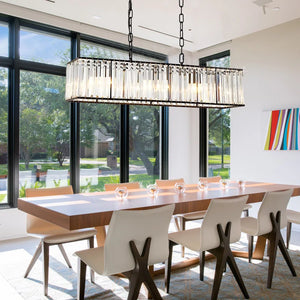 6 - Light Dimmable Kitchen Island Square / Rectangle Chandelier