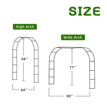 Load image into Gallery viewer, 7.8 Ft White Wedding Arch, Free Combination Metal Arch Arbour for Outside Ceremony or Garden Arch Trellis for Climbing Plants