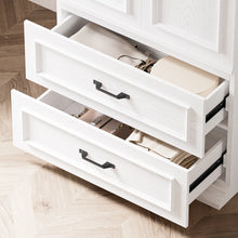 Load image into Gallery viewer, 70" H Armoire Wardrobe Closet With 2 Doors &amp; 2 Drawers, Freestanding Wooden Wardrobe Armoire With Hanging Rod For Bedroom