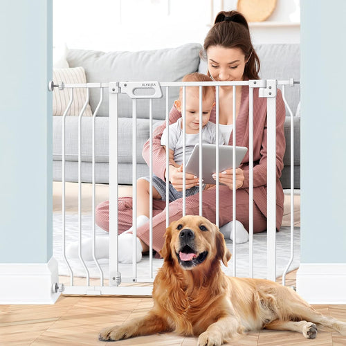 ILAYIJIA Baby Gate for Stairs and Door Ways - WHITE