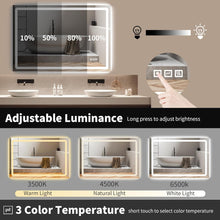 Load image into Gallery viewer, DURASPACE 60 x 20 inch Led Bathroom Mirror with Frontlit and Backlit, Dimmable, Anti-Fog, with Memory