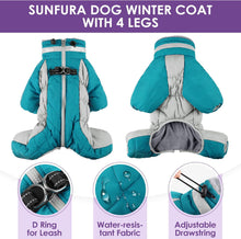 Load image into Gallery viewer, SUNFURA Four Legged Dog Coat Warm Fleece Dog Jacket