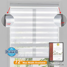 Load image into Gallery viewer, Persilux Cordless Zebra Blinds 28&quot; X 72&quot; for Windows Free-Stop Window Shades