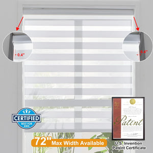 Persilux Cordless Zebra Blinds 28" X 72" for Windows Free-Stop Window Shades