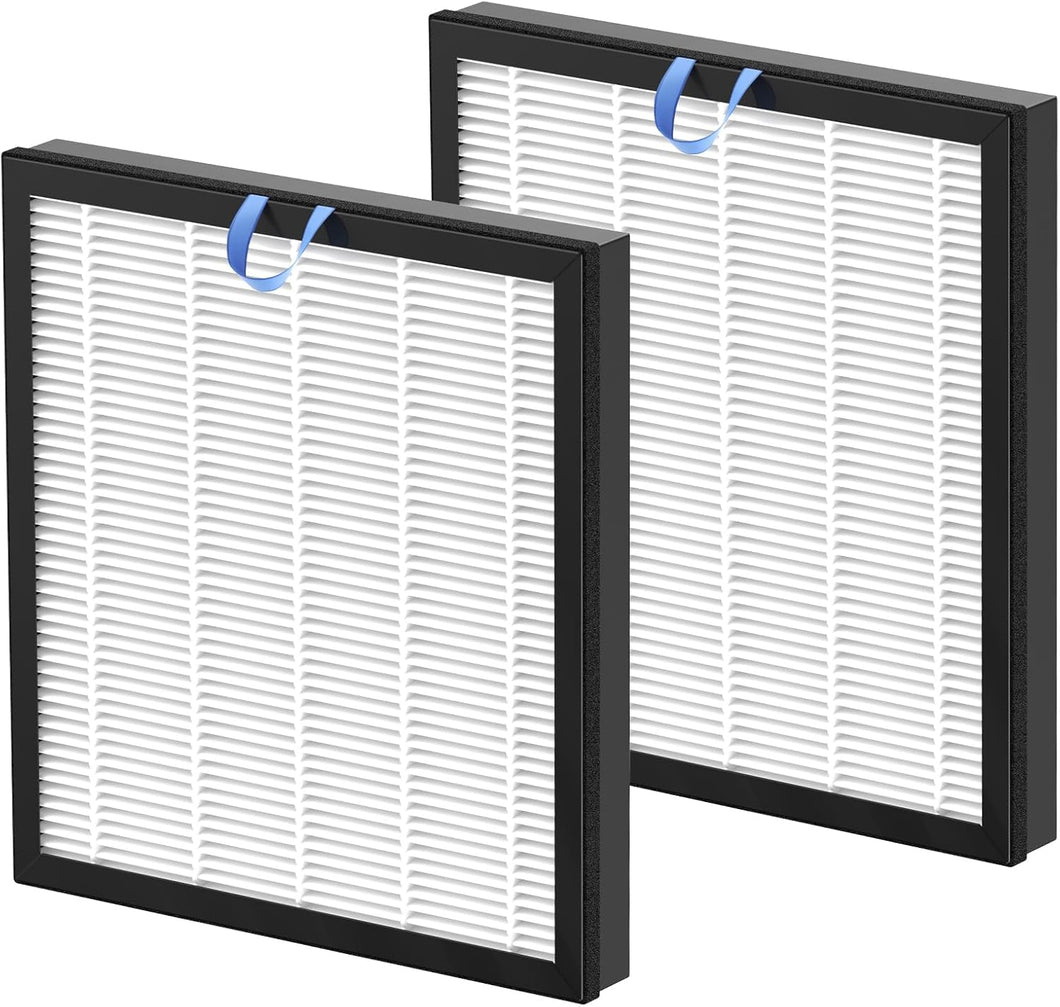 Vital 100S Replacement Filter Compatible with LEVOIT Vital 100S Air Purifier, 3-in-1 High-Efficiency H13 True HEPA and Activated Carbon Filter, 2 Pack Vital 100S-RF Filter White