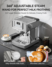 Load image into Gallery viewer, 1.8 L Espresso Machine 20 Bar, Stainless Steel Espresso Maker Professional Coffee Maker with Power Steam &amp; LED Display for Home Barista, Americano, Latte, Cappuccino Machine
