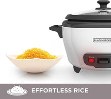 Load image into Gallery viewer, BLACK+DECKER 2-in-1 Rice Cooker &amp; Food Steamer - 6-Cup Capacity