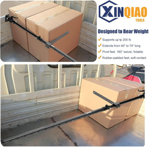 XINQIAO Cargo Bar for Pickup Truck Bed, Premium Universal Truck Cargo Bar with Cargo Net and Divider Bar, 200 LB Capacity