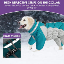 Load image into Gallery viewer, SUNFURA Four Legged Dog Coat Warm Fleece Dog Jacket