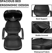 Load image into Gallery viewer, Ainfox Shampoo Barber Backwash Chair, ABS Plastic Shampoo Bowl Sink Chair for Spa Beauty Salon (Black)