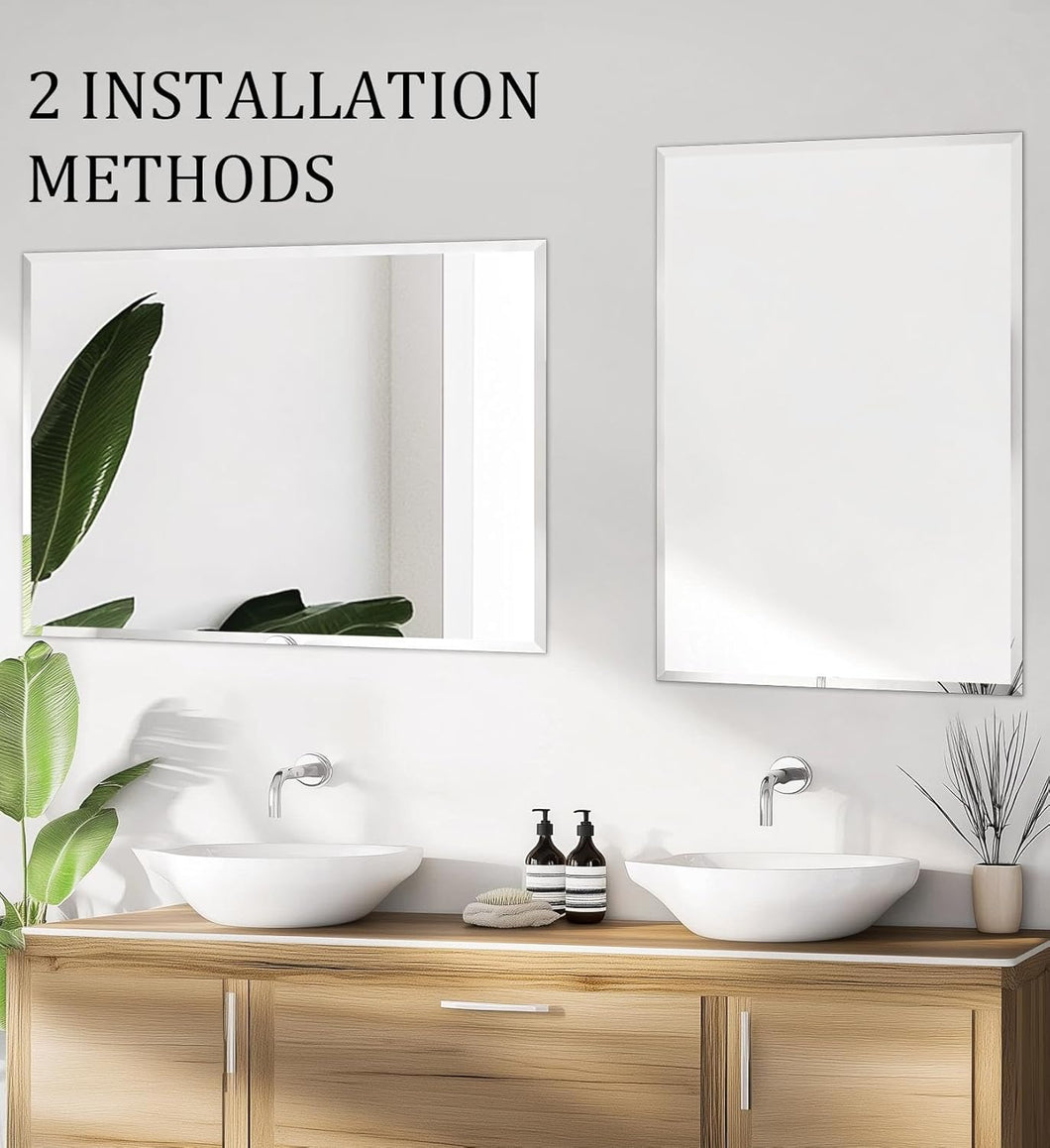 Artloge Frameless Rectangular Wall Mirror