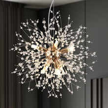 Load image into Gallery viewer, 8-Light Isamacc Firework Crystal Chandeliers, Gold Dandelion