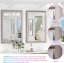 Load image into Gallery viewer, 36&quot; Rose Gold Bathroom Mirrors for Wall, Metal Framed Wall Mirrors with Non-Rusting Aluminum Alloy