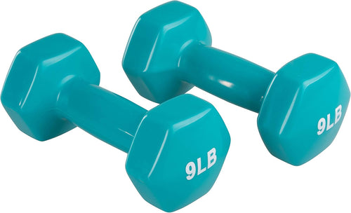 Amazon Basics Vinyl Coated Dumbbells - Pack of 2 (9 lbs EACH)