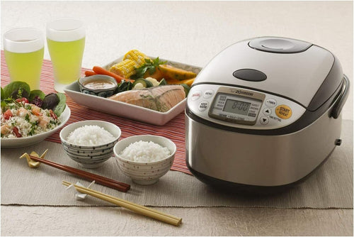 Zojirushi NS-TSC10 Micom Rice Cooker and Warmer, 5.5 cups, Uncooked, Stainless Brown