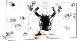 Auction Designart PT2575-271 Meditation Mind Body and Soul Sport Canvas Art Print, Large