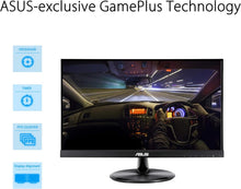 Load image into Gallery viewer, ASUS VP229Q 21.5 Monitor, 1080P Full HD, 75Hz, IPS, FreeSync/Adaptive-Sync, Eye Care, HDMI DisplayPort VGA, Frameless, VESA Wall Mountable BLACK