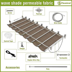 3ft W x 16ft Retractable Shade Canopy Replacement Cover