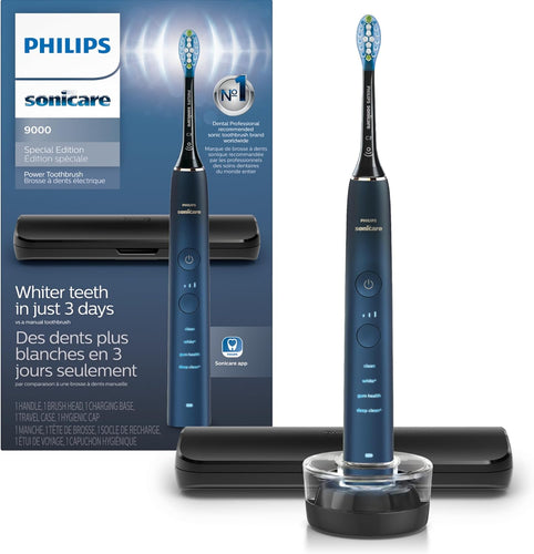 Philips Sonicare - 9000 Special Edition Rechargeable Toothbrush - Blue/Black