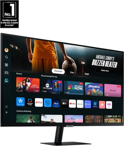 Samsung 32 Inch M7 Black Smart Monitor with Smart TV apps, 4k UHD, 4 ms Refresh Rate, USB-C, Multiple Ports, Gaming hub - (LS32DM702UNXGO) [Canada Version] (2024)