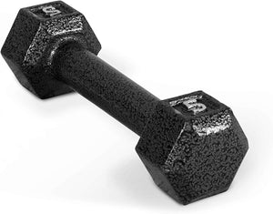 Set of 2 CAP Barbell Cast Iron 5 lb Hex Dumbbell