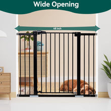 Load image into Gallery viewer, Mom&#39;s Choice Award Winner-BABELIO 36 Inch Extra Tall Metal Baby Gate, Pressure Mounted Dog Gate for Stairs、Doorways &amp; Hallway, Easy Walk Thru Pet Gate, Child Gate with 2*Y Spindle Rods,Black