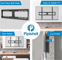 Load image into Gallery viewer, Pipishell Low Profile Fixed TV Wall Mount Bracket Ultra Slim for Most 42-90 Inch LCD OLED QLED 4K Plasma Flat Curved Screen TVs up to132lbs Max VESA 800x600mm, Fits 16&quot;, 18&quot;, 24&quot; Wood Studs