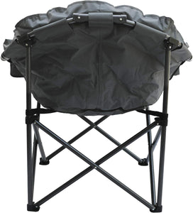 KHORE Oversized Camping Chair Heavy Duty Steel Folding Chair with Carry Bag for Hiking Camping (Grey)