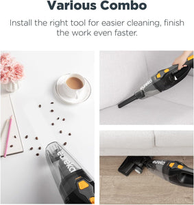 Eureka Home Lightweight Stick Vacuum Cleaner, Powerful Suction Corded Multi-Surfaces, 3-in-1 Handheld Vac, Blaze Black,NES212C