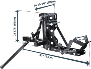 Yescom 800lb Motorcycle Trailer Hitch 2" Tow Receiver Scooter Carrier Steel Hauler Hitch Mount Rack