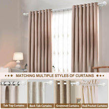 Load image into Gallery viewer, KAMANINA 1 Inch Double Curtain Rods for Windows 36 to 72 Inches (3-6 Feet)