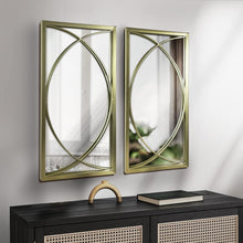 Load image into Gallery viewer, WAMIRRO Gold Rectangle Wall Mirror SET of 2