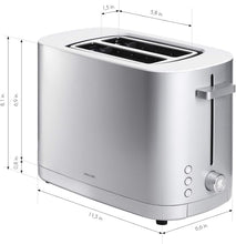 Load image into Gallery viewer, ZWILLING Enfinigy Cool Touch Toaster 2 Slice with Extra Wide 1.5&quot; Slots for Bagels, 7 Toast Settings, Even Toasting, Reheat, Cancel, Defrost, Silver