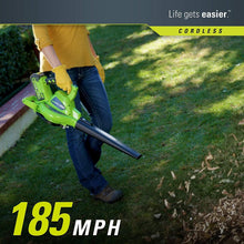 Load image into Gallery viewer, Greenworks 40V 185 Mph Variable Speed Cordless Blower Vacuum, Battery and Charger Not Included 24222