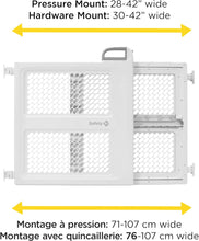 Load image into Gallery viewer, Safety 1st Lift, Lock and Swing Gate - Pressure or Hardware installed, Fits Spaces Between 28&quot; and 42&quot; Wide, 28&quot; Tall, White