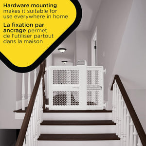 Safety 1st Lift, Lock and Swing Gate - Pressure or Hardware installed, Fits Spaces Between 28" and 42" Wide, 28" Tall, White