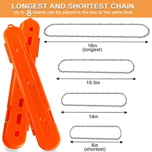 Chainsaw Chain Storage, Orange Chainsaw Chain Case