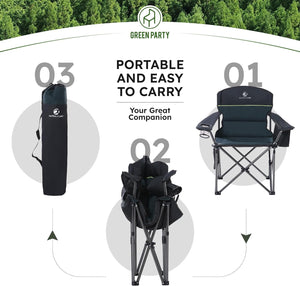 Folding Camping Chairs Oversized Heavy Duty Lawn Chair