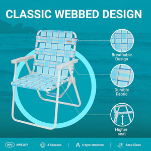 #WEJOY Folding Webbed Lawn Beach Chair