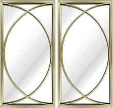 Load image into Gallery viewer, WAMIRRO Gold Rectangle Wall Mirror SET of 2