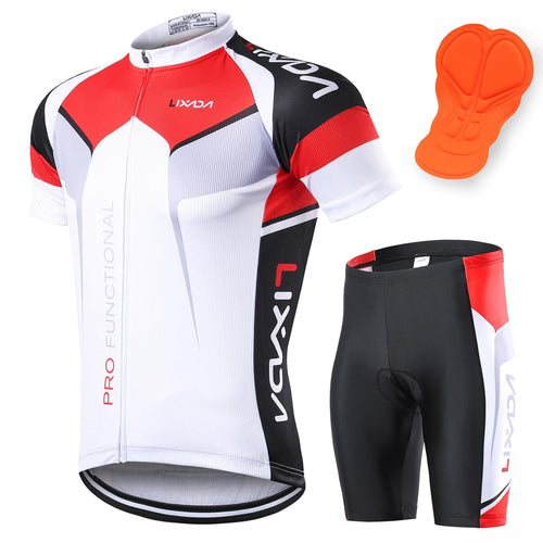 Lixada Men's Cycling Jersey Set Bicycle Short Sleeve Set