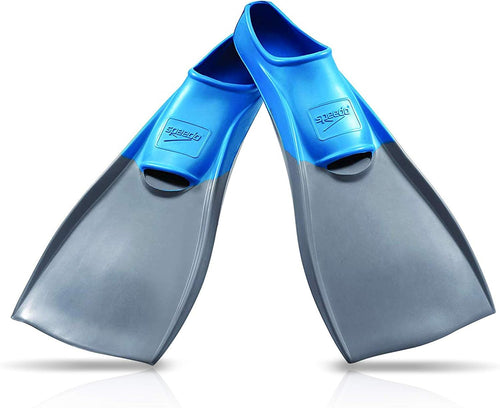 Speedo Unisex-Adult Swim Training Fins Rubber Long Blade - MEDIUM