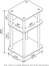 Load image into Gallery viewer, Auction 3-Tier Turn-N-Tube End Table / Side Table / Night Stand / Bedside Table, 1-Pack, Sonoma Oak/White