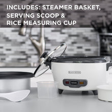 Load image into Gallery viewer, BLACK+DECKER 2-in-1 Rice Cooker &amp; Food Steamer - 6-Cup Capacity