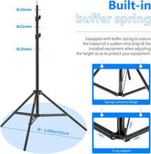 Load image into Gallery viewer, Neewer Photography Light Stand, 3-6.6ft/92-200cm Adjustable Sturdy Tripod Stand for Reflectors, Softboxes, Lights, Umbrellas, Load Capacity: 17.6lb/8kg