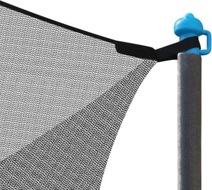 14FT Trampoline Enclosure Net with Universal Trampoline Replacement Enclosure Poles and Hardware